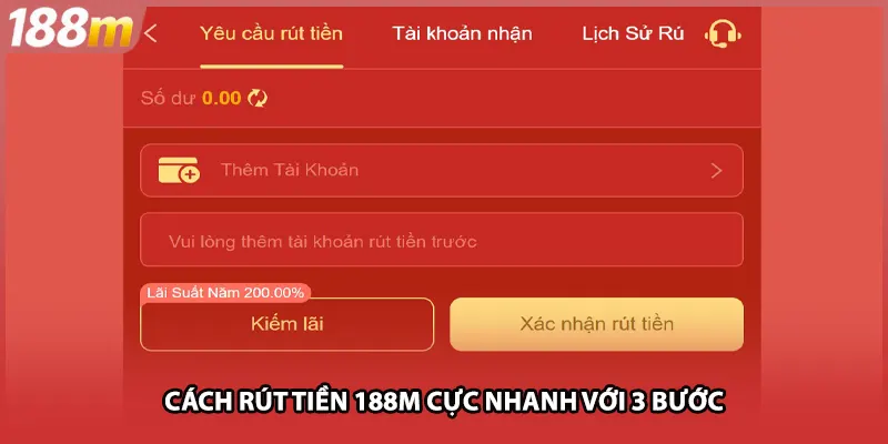 Cách rút tiền 188M cực nhanh với 3 bước